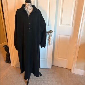Krista Larson Black Fleece Dress NWOT
